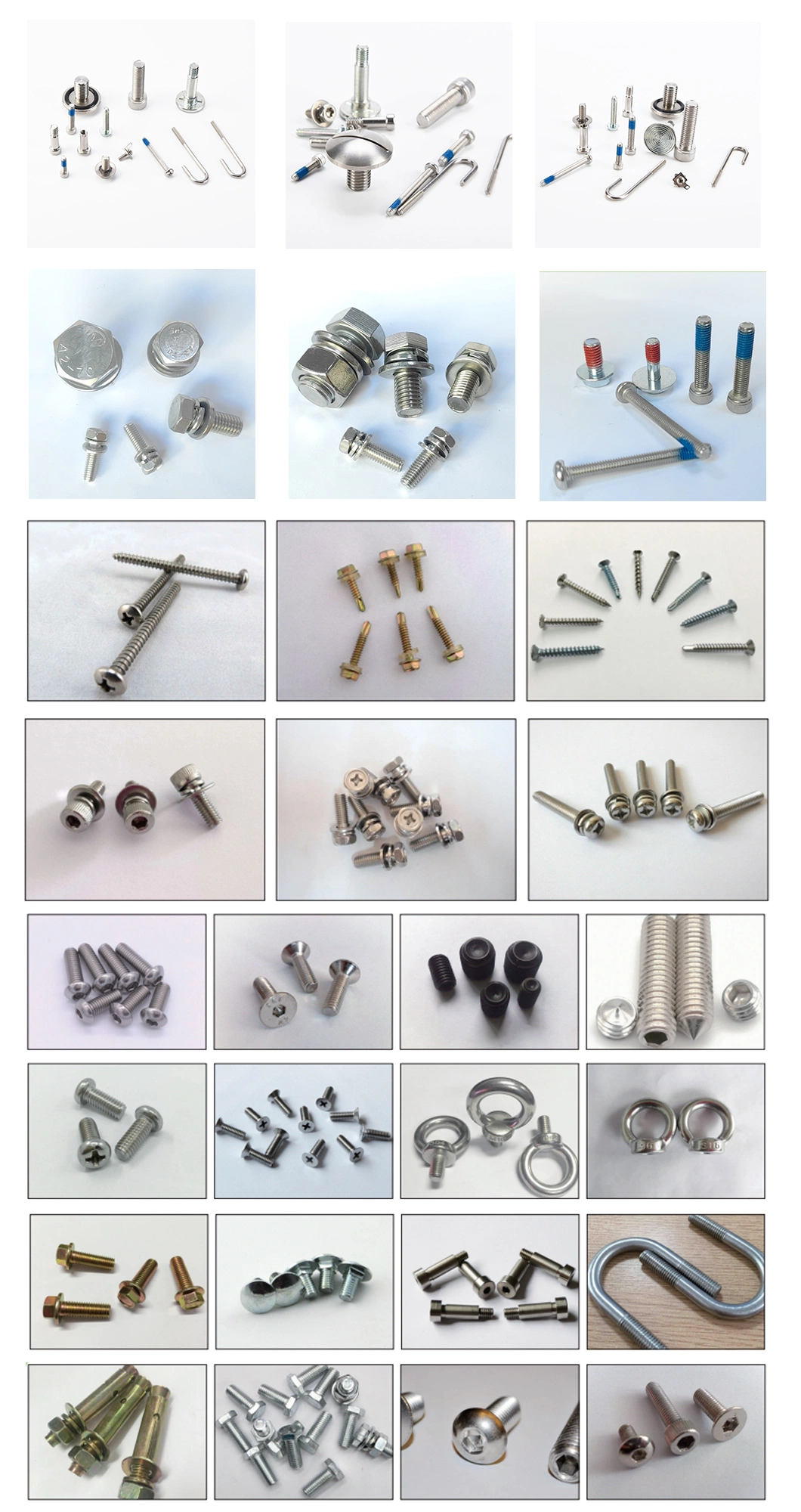 Screws and Bolts Custom Non-Standard Special Special-Shaped Screws Screws Nuts, Washers Fasteners 304 Stainless Steel Carbon Steel Brass Bolts